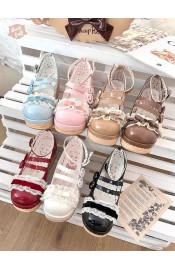 Sheep Puff Tiramisu Platform Shoes(6th Limited Pre-Order/7 Colours/Full Payment Without Shipping)